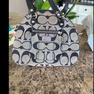 Coach Poppy Satchel Metallic